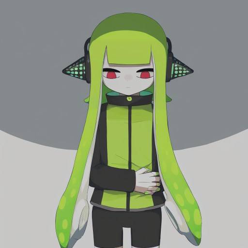 Illustration of Agent 3 (splatoon), splatoon (series) in the style of Avogado6