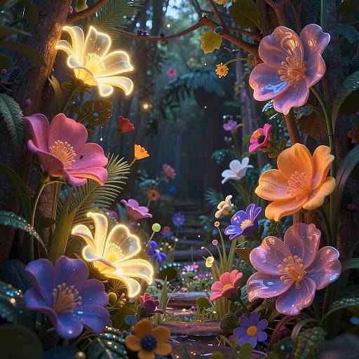 Vibrant Nature Meets Neon Aesthetics