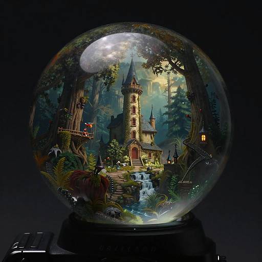 Thomas Cole Fantasy Glass Ball Scene