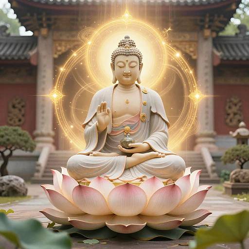 Serene Buddha Meditation on Lotus