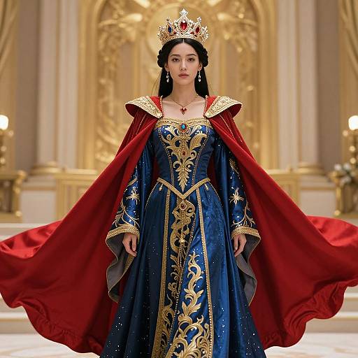 Regal Female in Ornate Ceremonial Attire