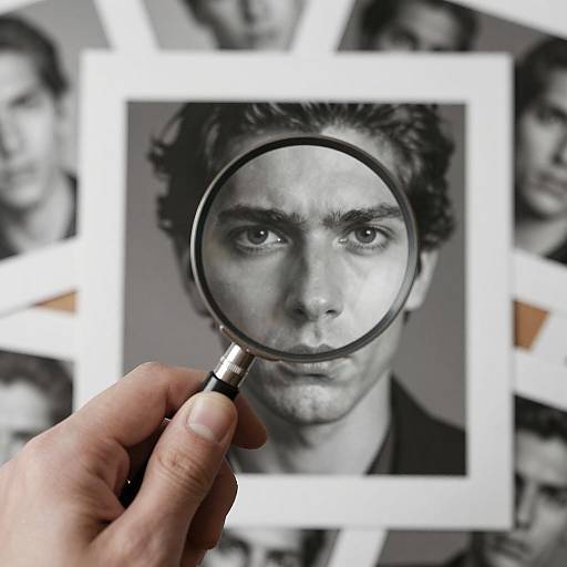 Exploring Depths: Magnifying Glass Portrait