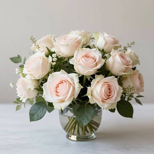 Elegant Blush Ivory Rose Centerpieces