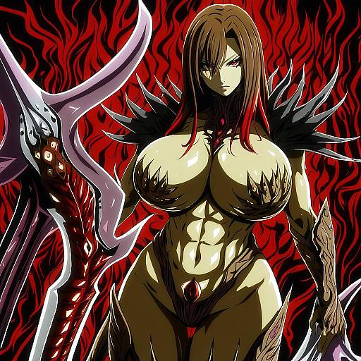 Illustration of Amaha masane, witchblade in the style of Yamanashi taiki