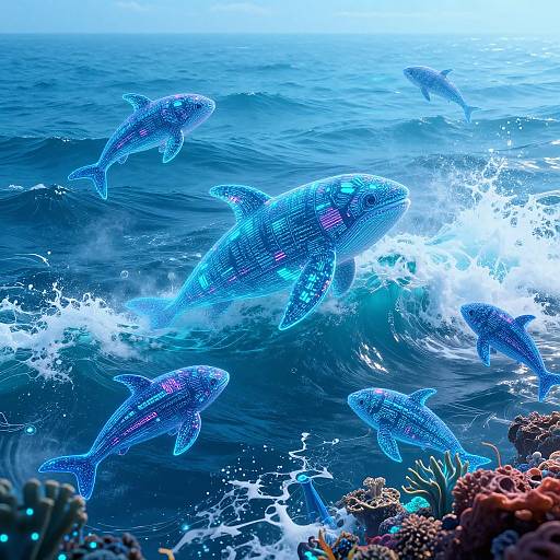 AI-Generated Dynamic Ocean Scene