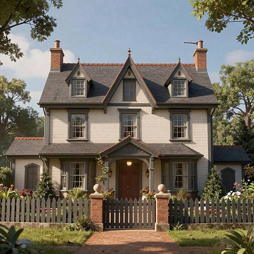 Charming Granny's House with Picket Fence