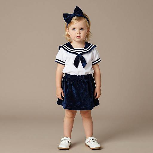 Charming Toddler in Sailor Outfit Portrait