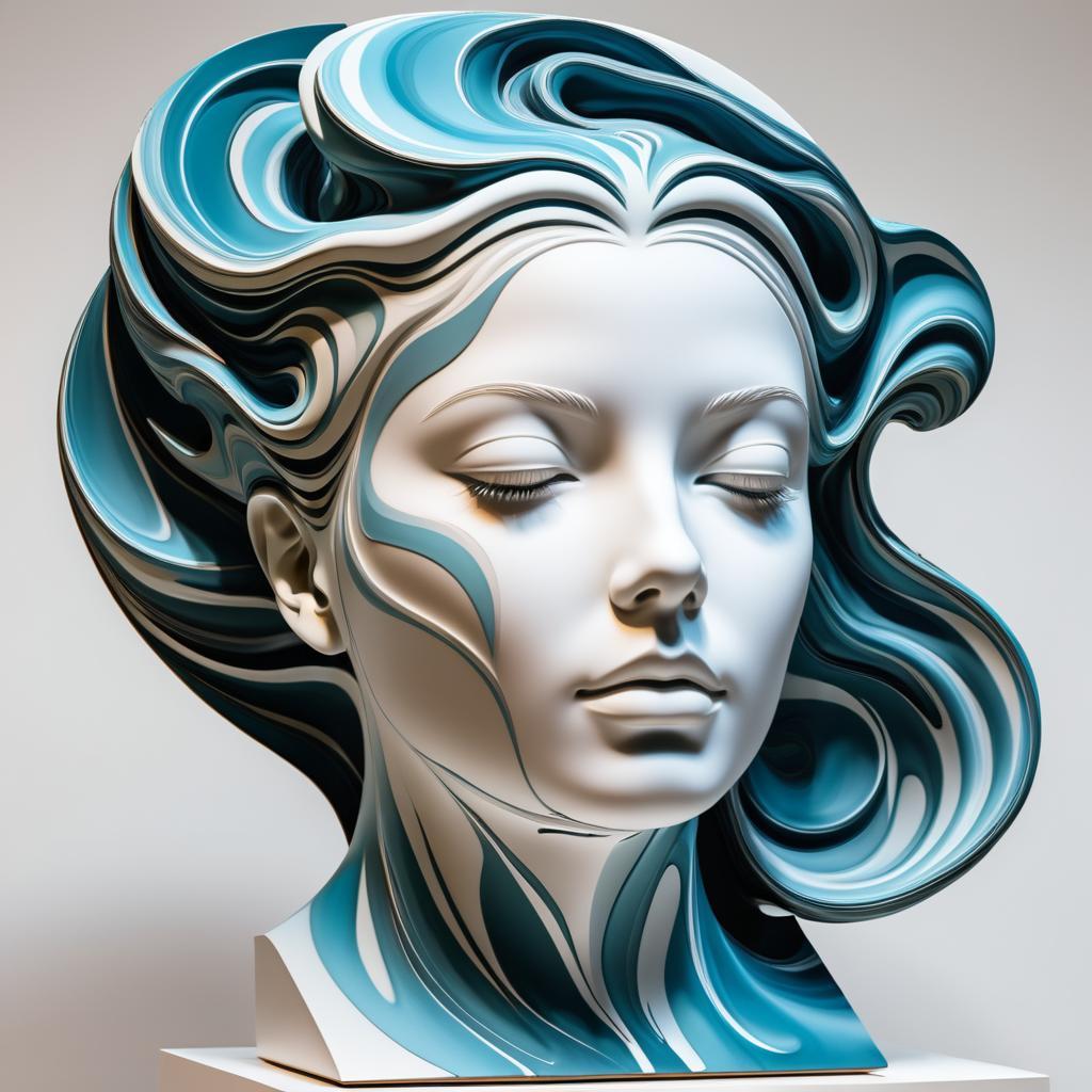 Abstract Expressionism: Female Head Sculpture