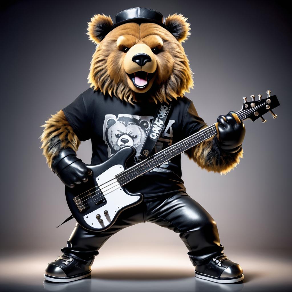 Rock Star Bear in Heavy Metal Vibe