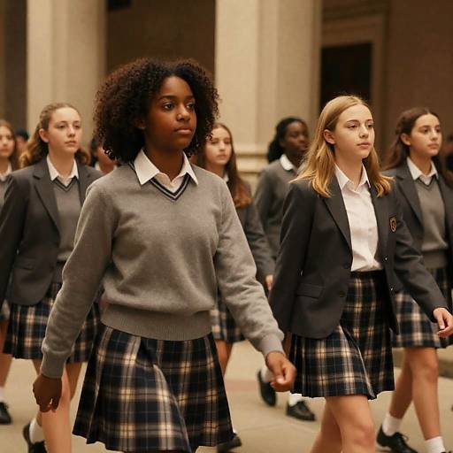 Dynamic School Spirit of Teenage Girls