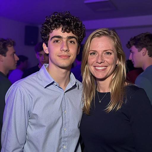 Couple in Dim Lighting with Colorful Tones