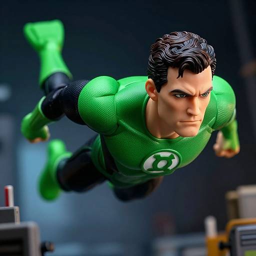 Hyperrealistic Green Lantern Action Figure
