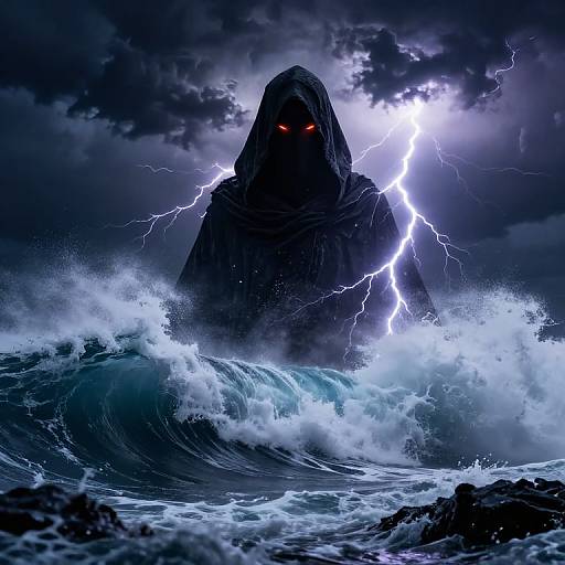 Hades Commanding Furious Sea Storm