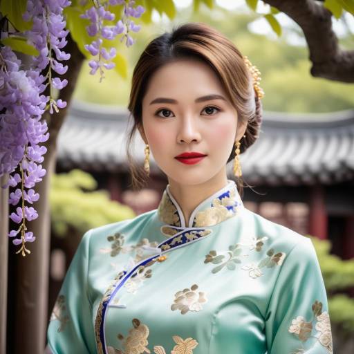 Elegant Tea House Attendant in Hanfu