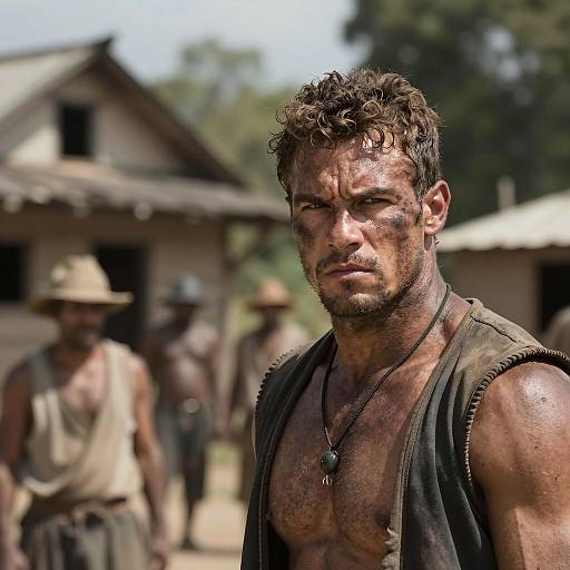 Muscular Man in Natural Setting