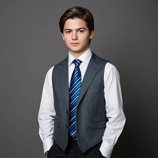 Young Man in Formal Corporate Attire