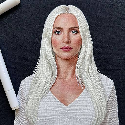 Elegant Aristocratic Woman Embroidery Design