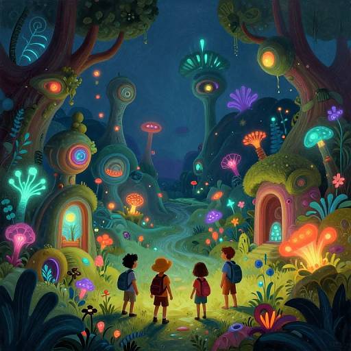 Jovenlandia: Surreal Bioluminescent Dreamscape