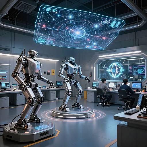 Star Wars AI Lab with Futuristic Robotics