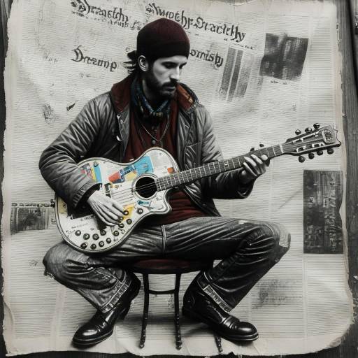 Vibrant Bohemian Street Musician Artwork