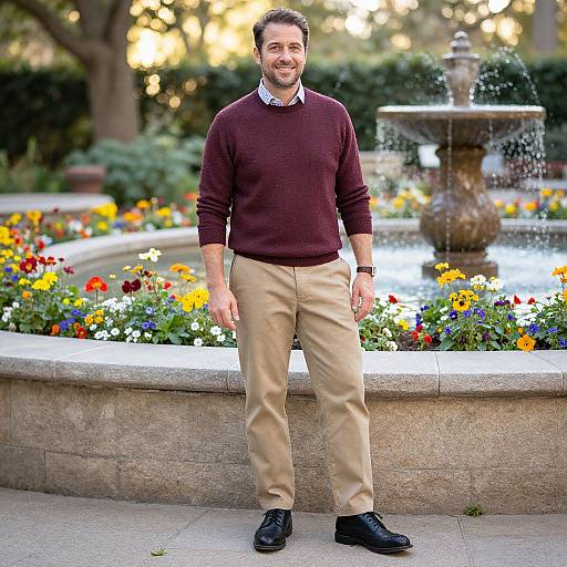 Man in Garden with Pinhole Effect