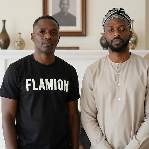Indoor Portrait of Two African American Men