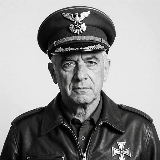 Intense Portrait of a Veteran Man