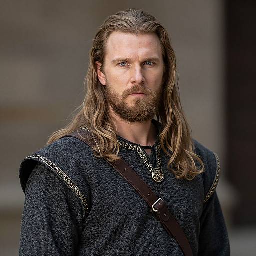 Medieval Man with Blonde Hair