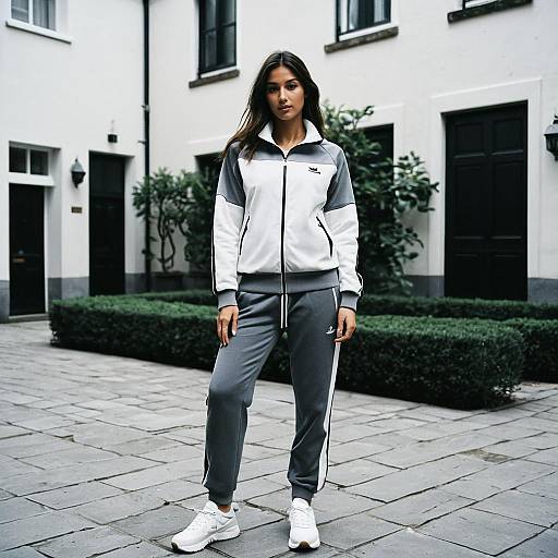 Woman Wearing Stone Island Tracksuit