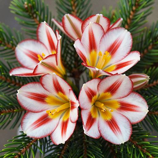 Vibrant Striped Floral Arrangement