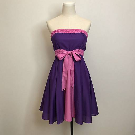 Elegant Woman in Purple Nightgown