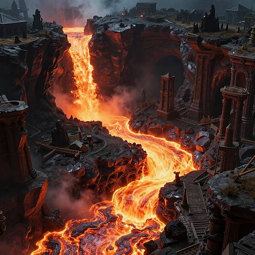 Realistic Nether Biome Volcanic Caverns