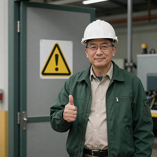 Thumbs-Up in Industrial Setting