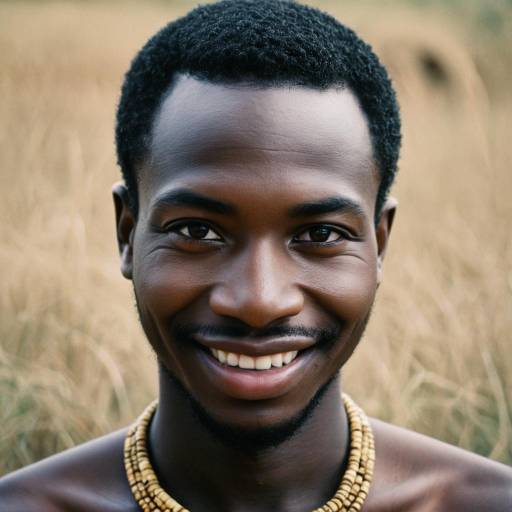 Smiling East African Man with Traditional Beaded Necklace
