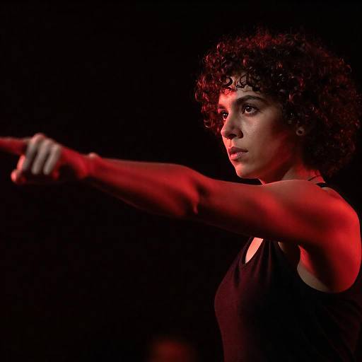 Dramatic Portrait in Red Light