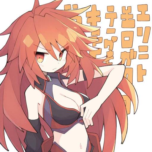 Illustration of Amou kanade, senki zesshou symphogear in the style of Asameshi