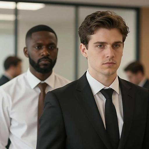 Serious Businessmen in Modern Office