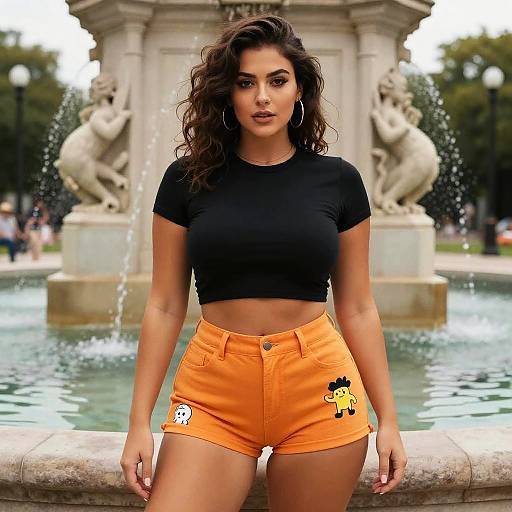 Confident Woman in Casual Streetwear