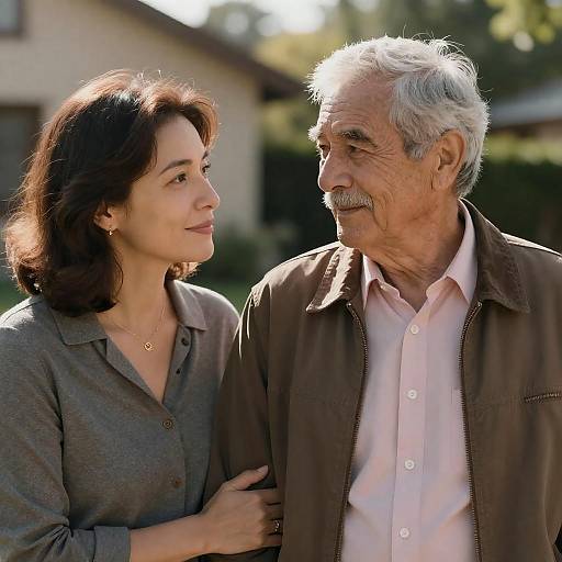 Warm Outdoor Portrait of an Elderly Couple