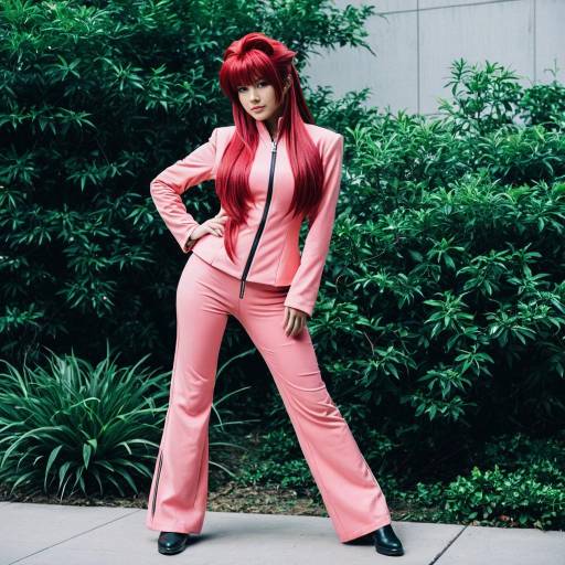 Kurama Cosplay in Pink Suit
