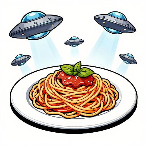 Marvel-Style UFOs Over Italian Spaghetti