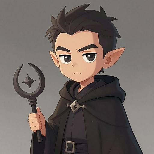 Magical Elven Mage in Fantasy World