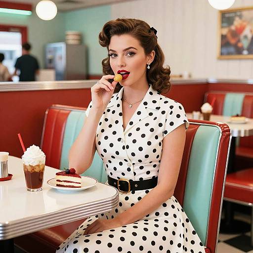 Elegant Vintage Diner Scene with Style