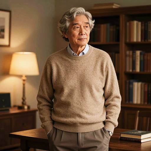 Textured Layers on Elderly Man