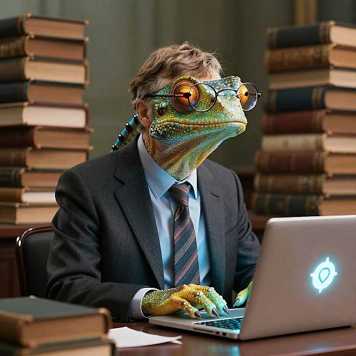 Wise Reptilian Scholar Bill Gates