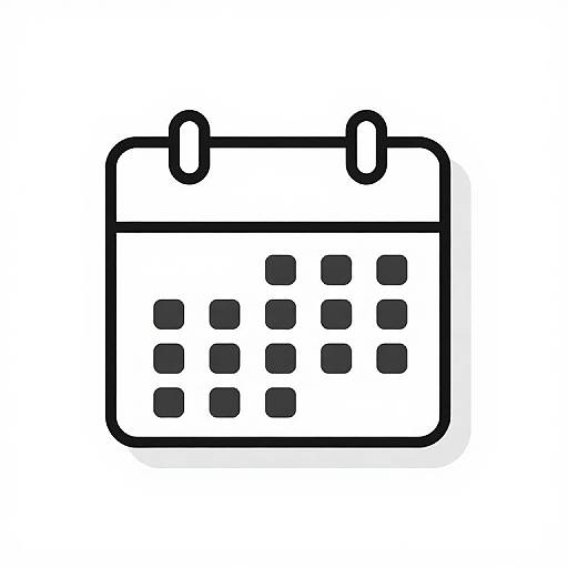 Minimalist Quiz App Icon Calendar