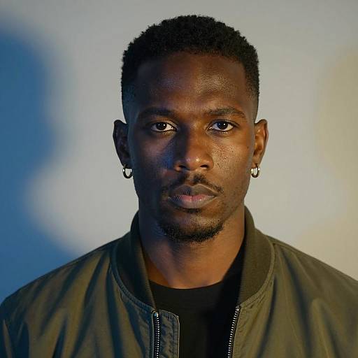 Striking Portrait of a Serious Man