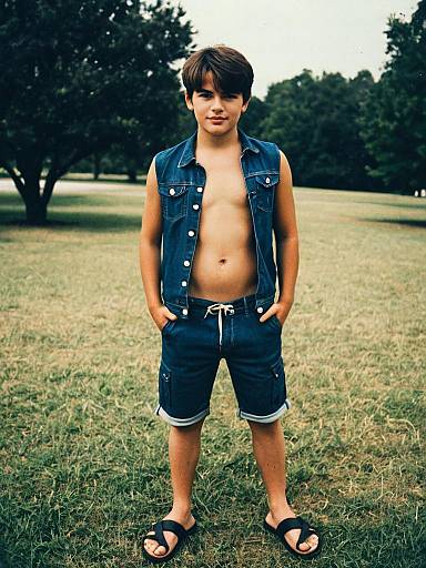 Topless Male in Boyshorts Outdoors