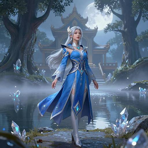 Mystical Sorceress by Enchanted Lake