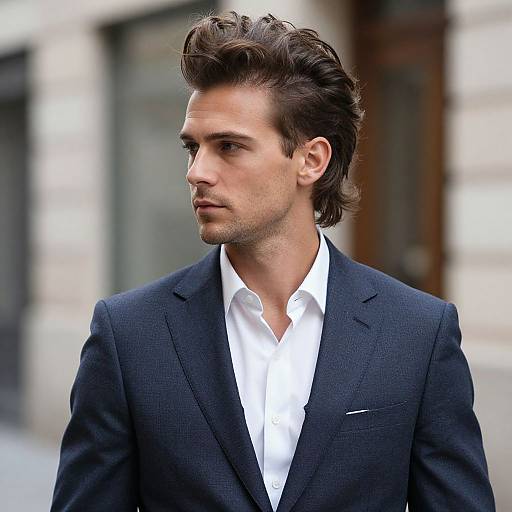 Sophisticated European Man in Tailored Suit